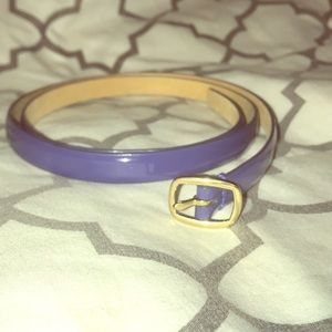 J. Crew like new blue patent leather belt